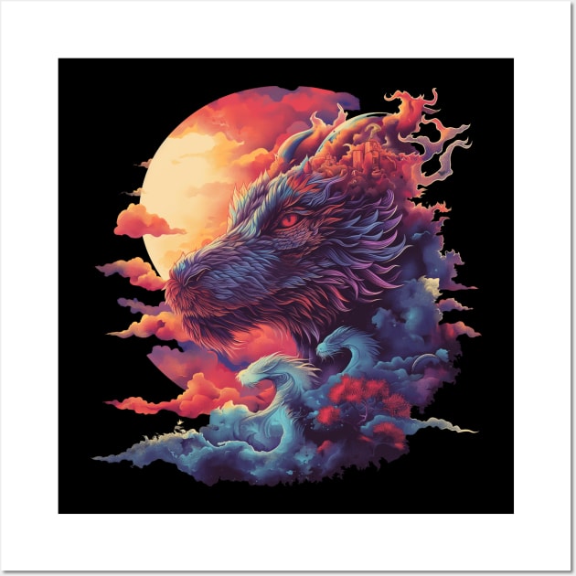 Mythical Dragon Tee Wall Art by PixelPusherArt